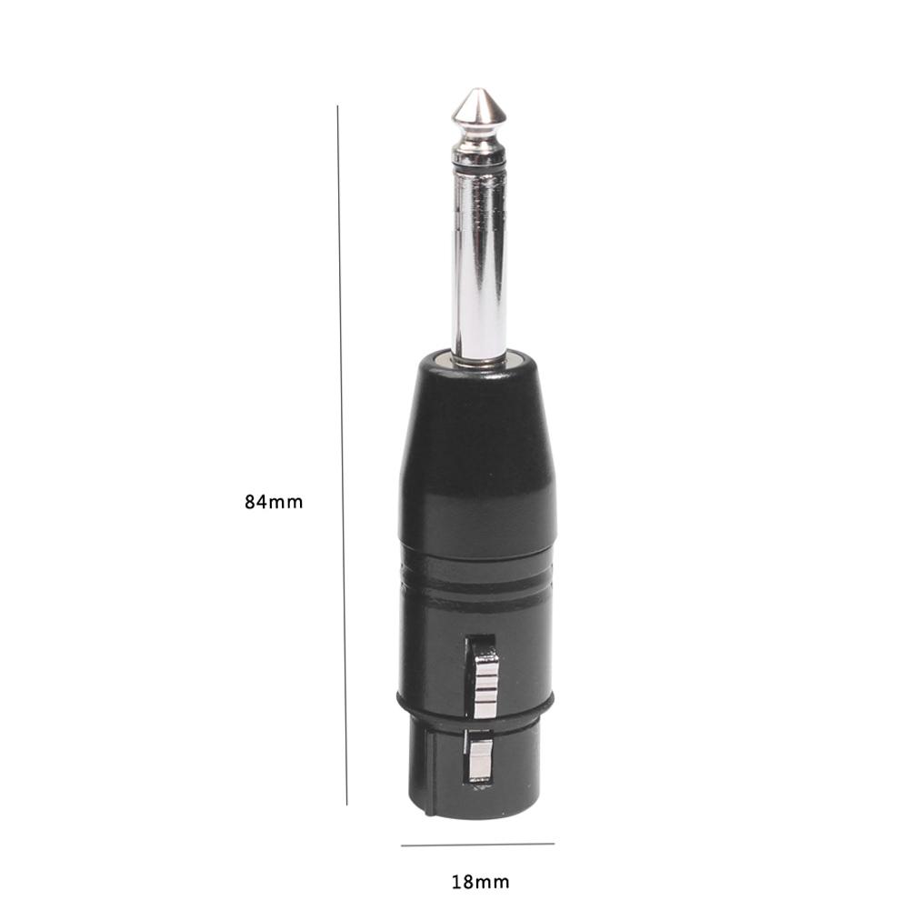 3Pin XLR Female to 6.35mm Male Mono Plug-In Audio Conversion Locking Adapter