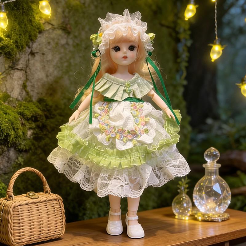 30cm Lolita Doll Outfit Set 6-Point BJD Dolls Clothes Only Non-Plush Toy Girls Ages 4-6