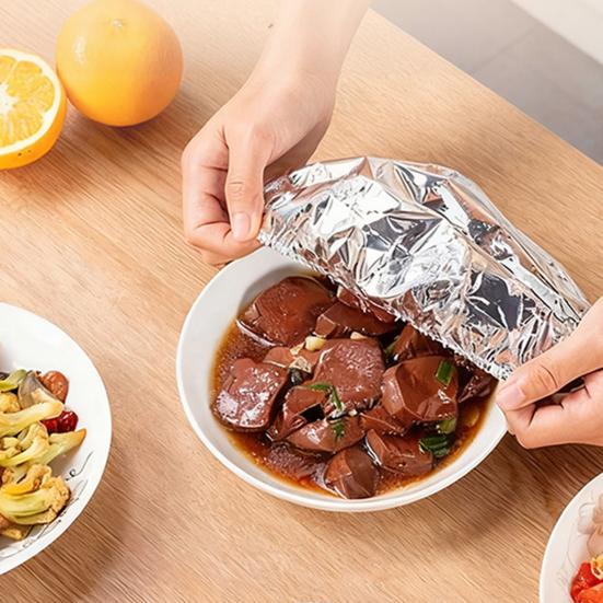 ניילון נצמד כיסויי מזון נמתחים מכסים גמישים לקערות צלחות סירים מיכלים שומרים על חום שומרים על טריות למטבח מסיבות הכנת ארוחות