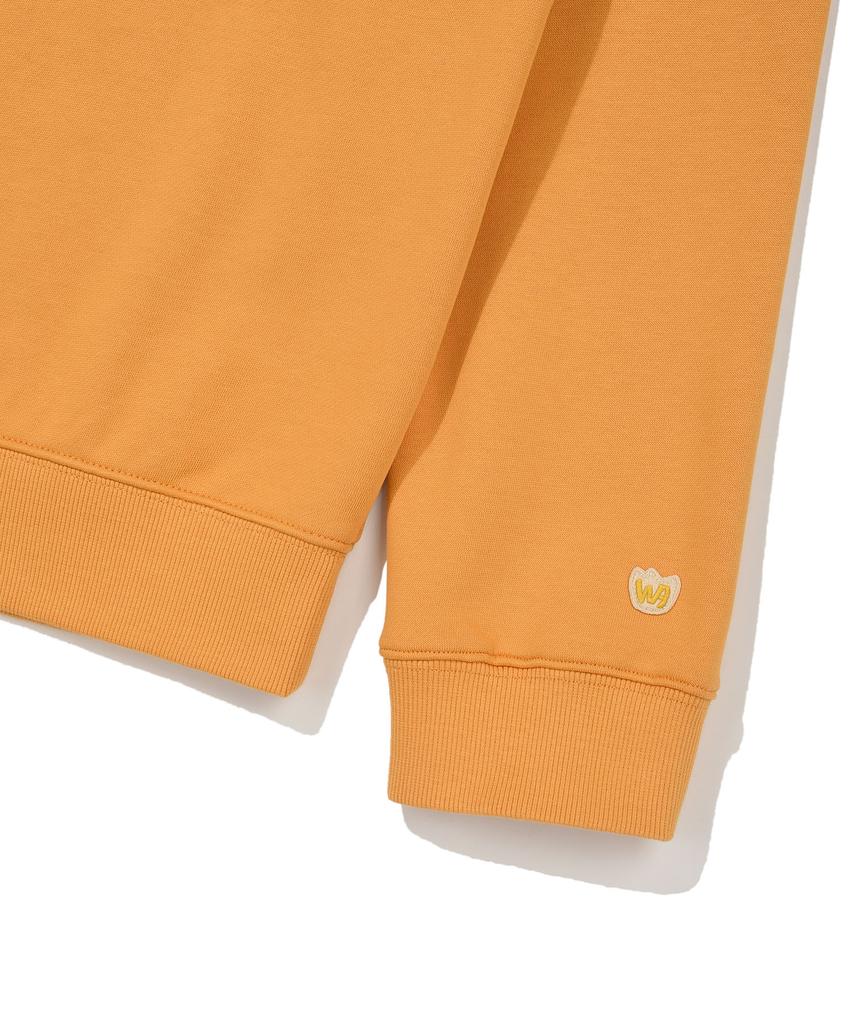 WACKY WILLY Old School Typography Sweatshirt Orange