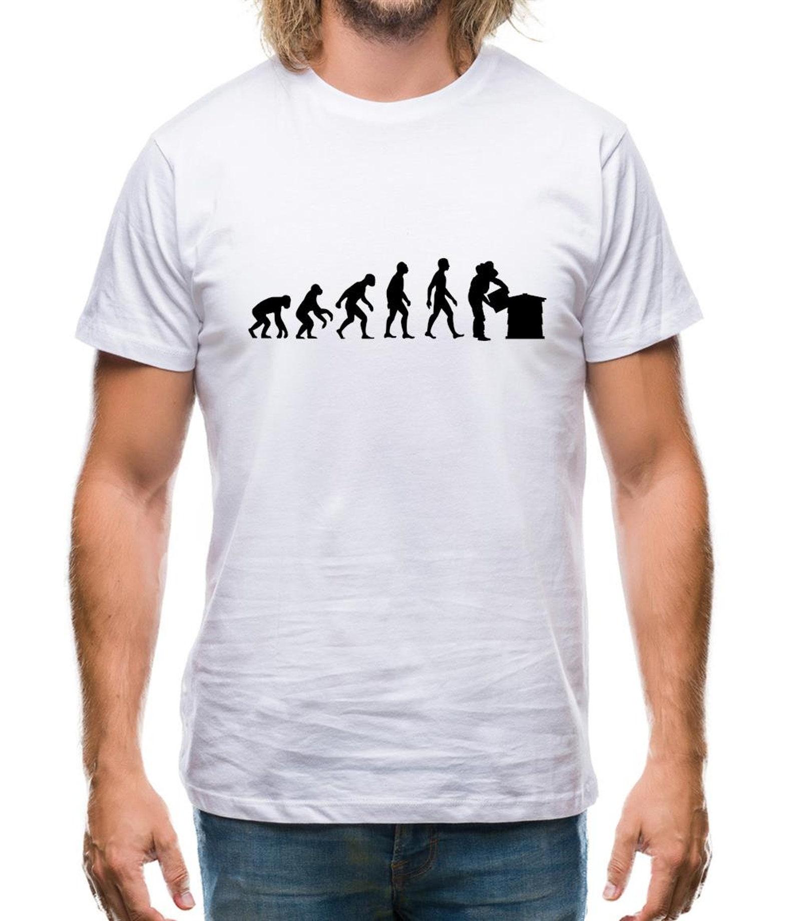 Evolution Of Man Beekeeper Mens T-Shirt L