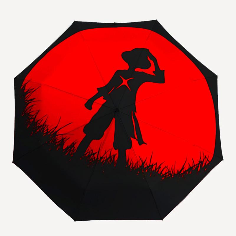 

Luffy One Piece Automatic Folding Umbrella with Sturdy Iron Frame, Portable Compact Travel Umbrella All-Season Use Parties013