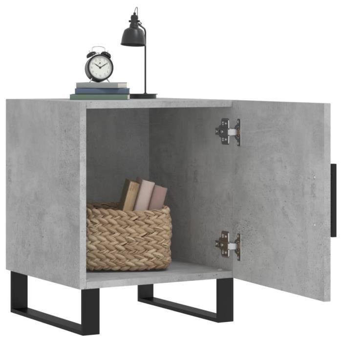 VidaXL Bedside Tables 2 Pcs Concrete Grey 40x40x50 Cm Engineered Wood 827621