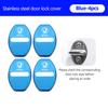 AAABR1 For Skoda 4Pcs Car Door Lock Covers Auto Decorative Accessories Kodiaq Fabia Kamiq Karoq Octavia 2 3 Rapid Scala