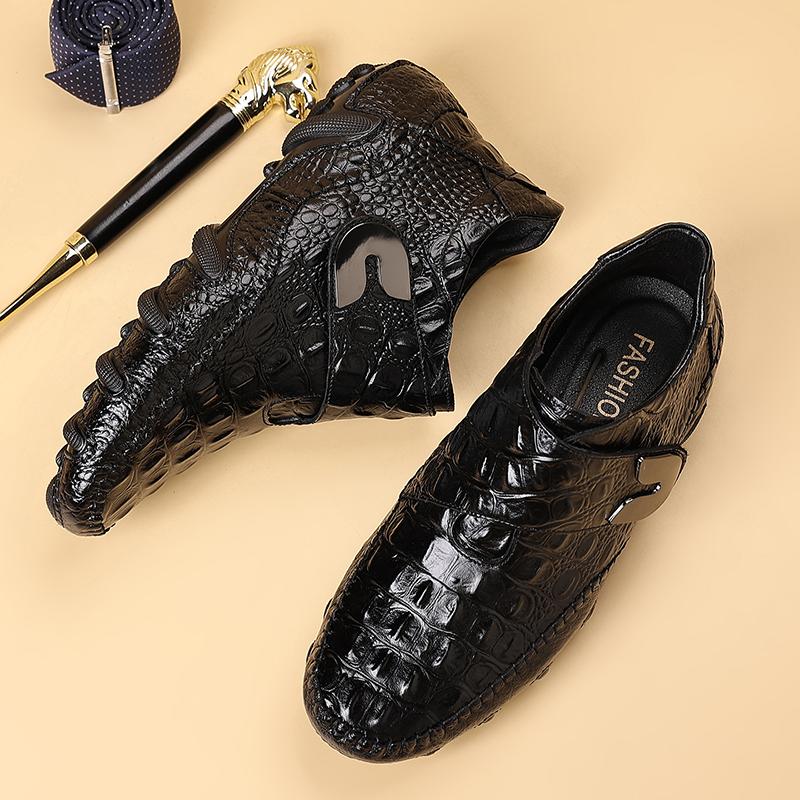 

Высококачественные Нескользящие Ботинки на Плоской Подошве для Комфортной Ходьбы, Ботинки для Отдыха, Роскошный Бренд, Ботинки для Деловых Мужчин, Модные Ботинки из Натуральной Кожи 44