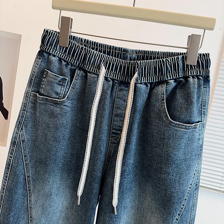 Early Spring Loose Fit Women's Drawstring Pants, Plus Size, 300 Jin