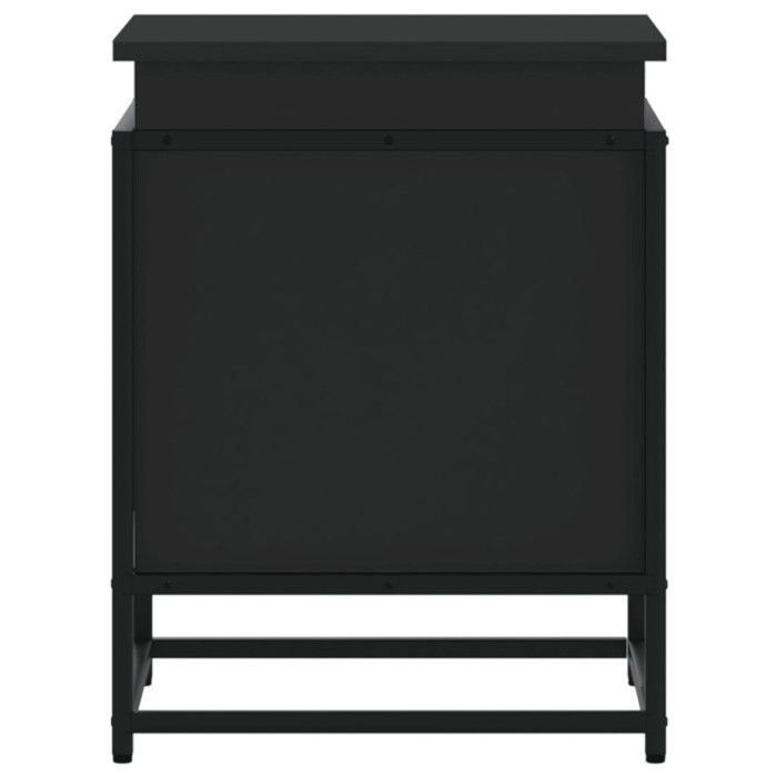 Storage Box with Black Lid Engineered Wood