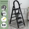 Heavy-Duty Carbon Steel Folding A-Frame Ladder - Multi-Functional Telescopic Indoor Step Ladder