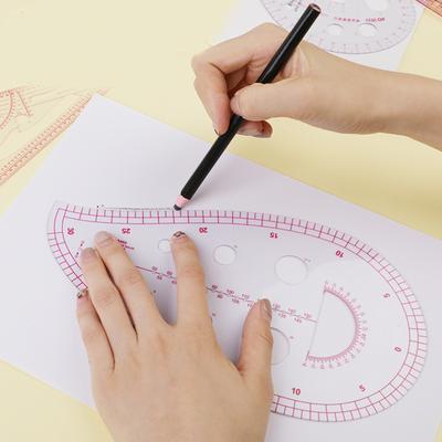 Multifunctional Patchwork Ruler French Curve Ruler Clear Scale Dressmaking Drawing Template Tool for Beginners Designers