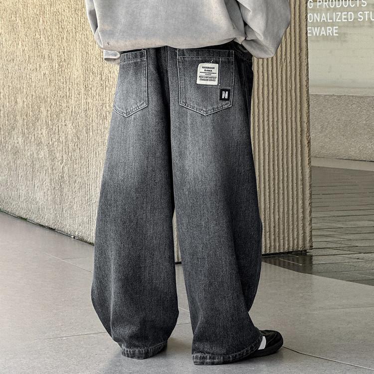

2026 Autumn/Winter Trendy High Street Fashion Jeans for Older Kids - Thick Warm Casual Pants 120 cm чорний