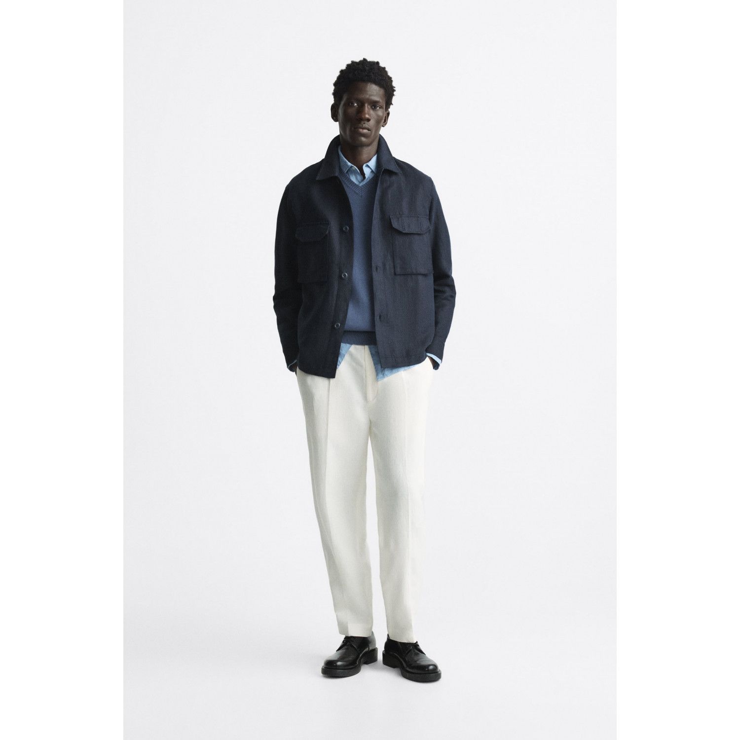 

LINEN - COTTON OVERSHIRT