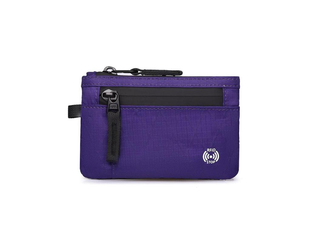 RFID Coin Purse Anti-Theft Card Holder X-Pac Mini Travel Wallet with Keychain