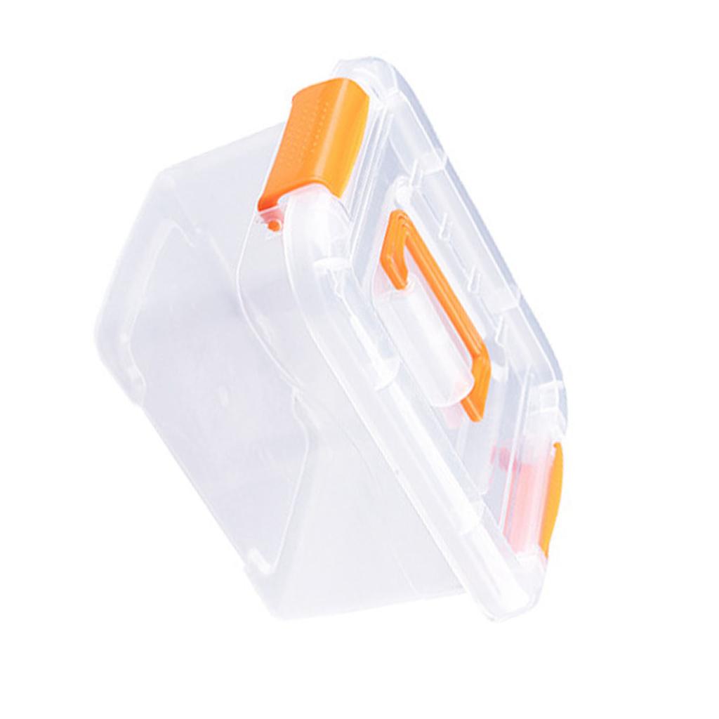 Kunststoff-Aufbewahrungsbehälter mit Verriegelungsschnallen, tragbarer Griff, robuster, durchsichtiger Aufbewahrungsbehälter mit Verriegelungsverschluss