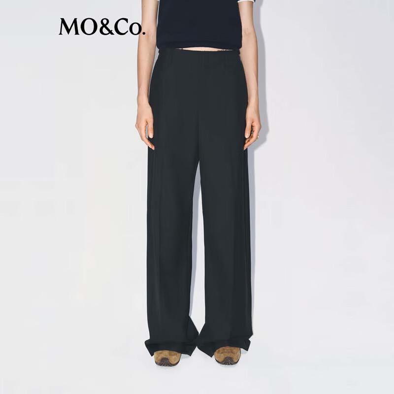 MO&Co. Women's Lightweight Warm Chic Wide-Leg Trousers