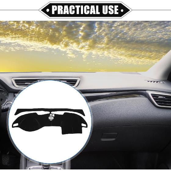 Car Dashboard Cover Mat Compatible for Buick Regal 2011-2016, Protective Polyester Black Center Console Interior Trim Dash Board Mat