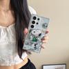Cute Cartoon coffee Snoopy Magsafe Wireless Charge Folding Case For Samsung S22 S23 S22 S24 S25 Ultra Snoopy Magnetic Holder