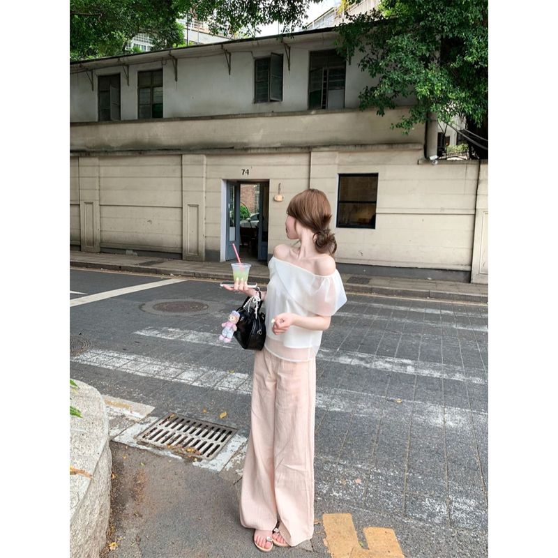 Kumikumi Gentle Wind Age-Reducing Apricot Short sleeve Chiffon Shirt Women clothes Summer Niche Temperament Chic Slimming Top