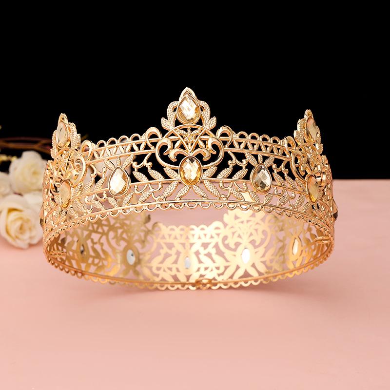 Rochie multicoloră pentru bărbați, coroană aurie - Accesoriu pentru ziua de naștere sau mireasă în stil european și american