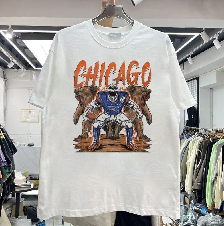 NFL Chicago Bears unisex white unisex t-shirt QT5582 S разноцветный