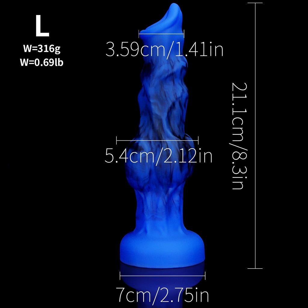 Liquid Silicone Shaped Makeup Simulation Dog Dildo Anal Dilation Penis Female Masturbation Product