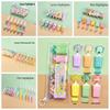 Set di 6 Mini Pennarelli Fluorescenti - Design Carino a Cartone Animato, Perfetti per Studenti delle Elementari. Evidenziatori Piccoli, Portatili e Colorati.