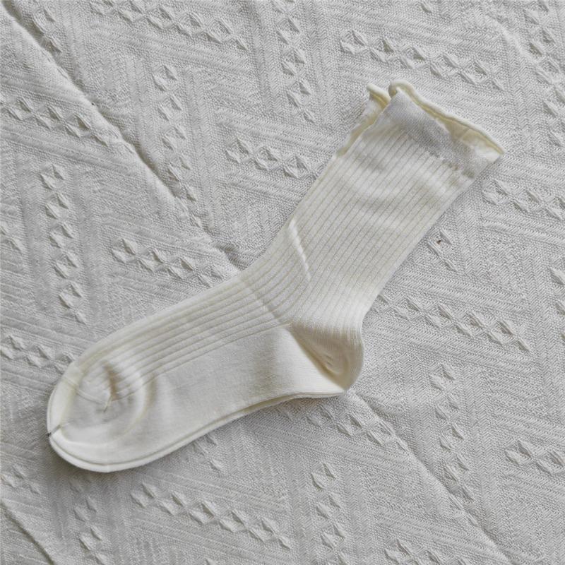 Female Spring and Summer Thin Ballet Style Show Thin Tube Pile Socks