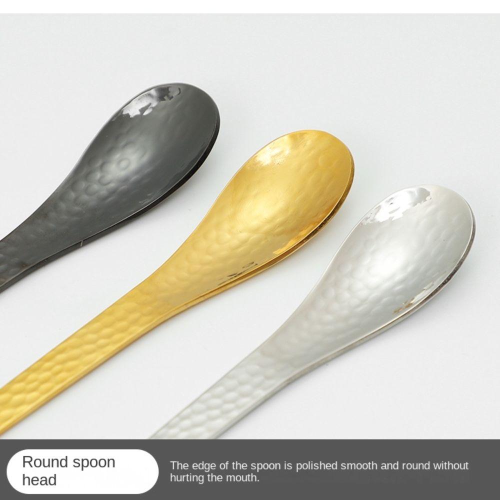 304 Edelstahl Teelöffel Besteck Dessertlöffel Kreativer Rührlöffel