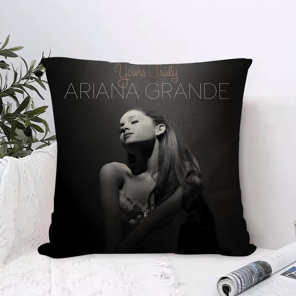 Ariana Grande Kissenbezug Atmungsaktiver Leinen-Kissenbezug Hautfreundliche Heimdeko Kissenhülle mit verdecktem Reißverschluss