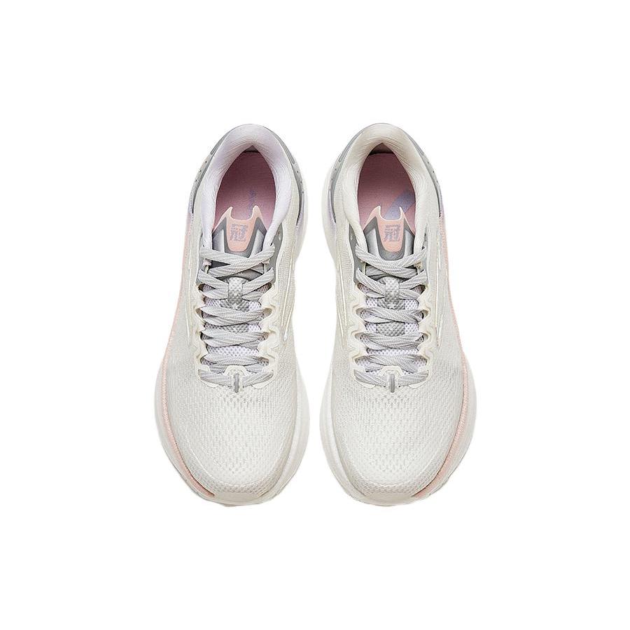 Anta Champion 2 Pro Comfortable Cushioning Slip Resistant Abrasion Resistant Low Top Running Shoes Women's Silver White 122335580S-5