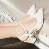 Fashion 2025 New Ladies Shoes Buckle Strap Women's High Heels Fashion Shallow Office and Career Summer Best Seller Closed Toe Sandals