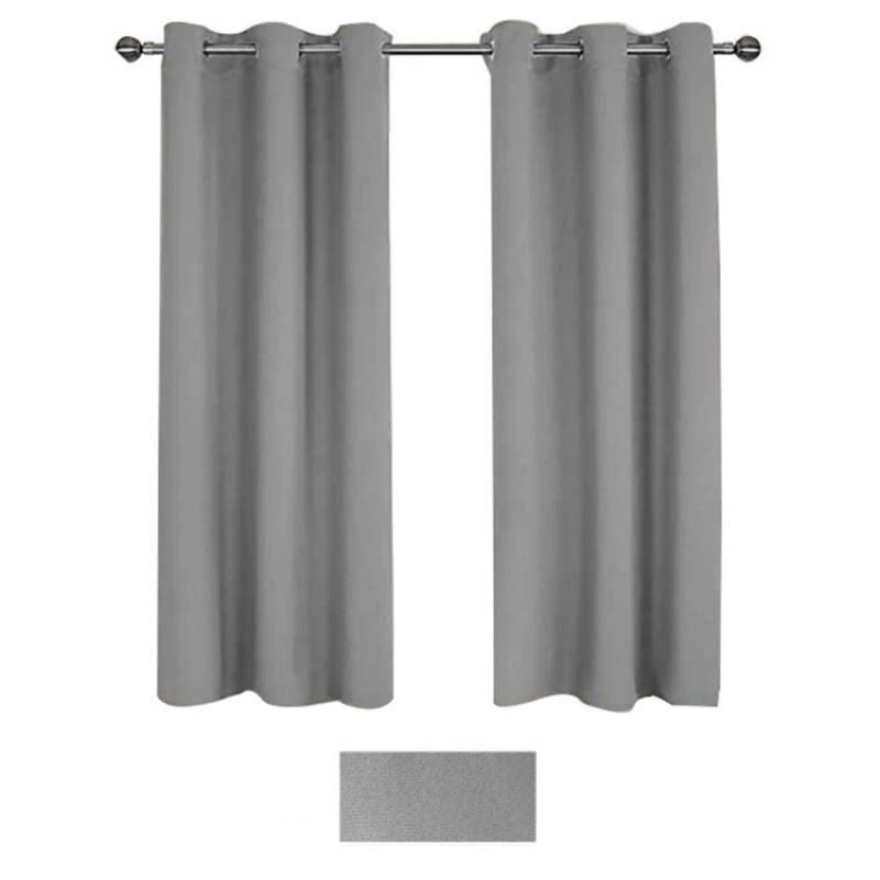 Contemporary Solid Color Curtains With Heavy Light Blockage For Bedroom And Lounge