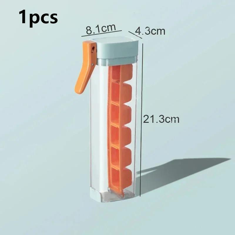 

One-Hand Press Ice Cube Tray Pop-Up Ice Maker Storage Bottle Easy Release Ice Mold Whiskey Cocktails Summer Drinks Kitchen Bar