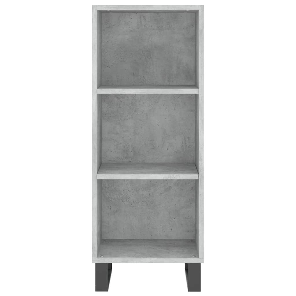 Highboard Concrete Grey 34.5 x 34 x 180 cm Particleboard