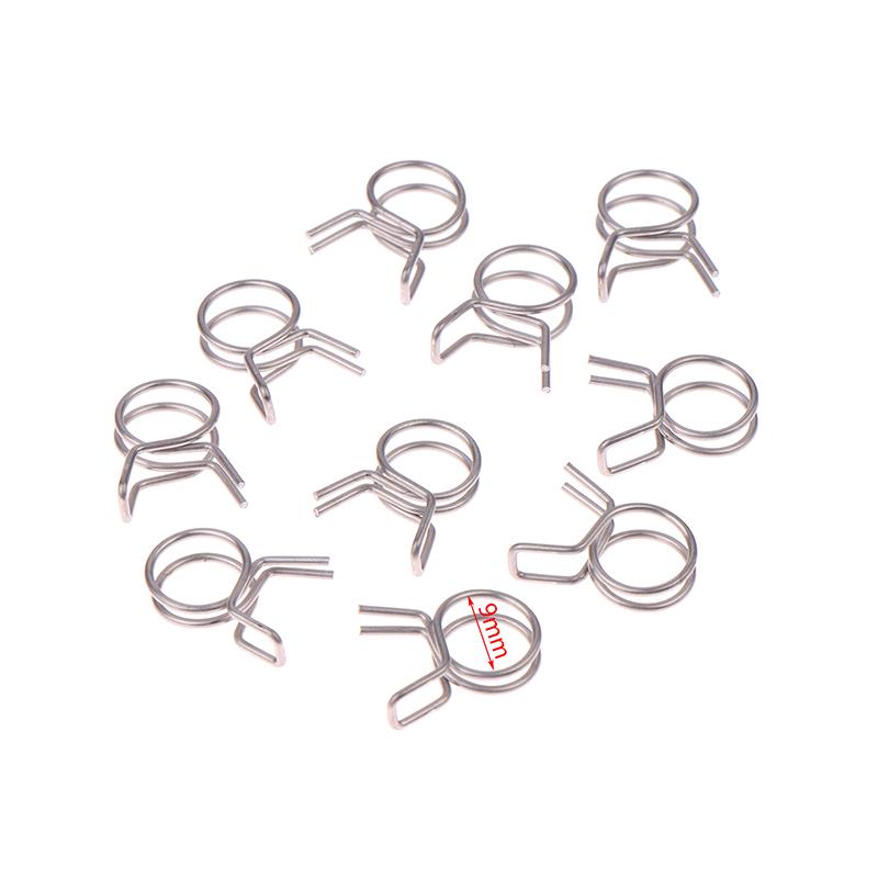10 Stück 5 mm - 14 mm Schlauchschellen Edelstahl Rohrschlauch Federklemmen Kraftstoffleitung Schlauchschellen Dichtrohrklemmen für Boote Motorräder