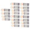 20pcs Cat Paw Furniture Leg Socks Double Thickened Knitting Chair Leg Floor Protectors for Office Home Dark Grey Stripe