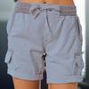 Women Shorts Solid Color Lace-up Summer Simple Bow Short Pants for Yoga