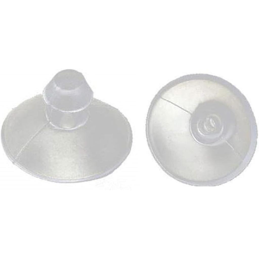 16 Pack 18mm/0.7" Mini Small Clear Suction Cups for Glass Table Tops - Anti Slip Bumpers Pads, Tiny Transparent Suction Cup for Desk, Furniture,