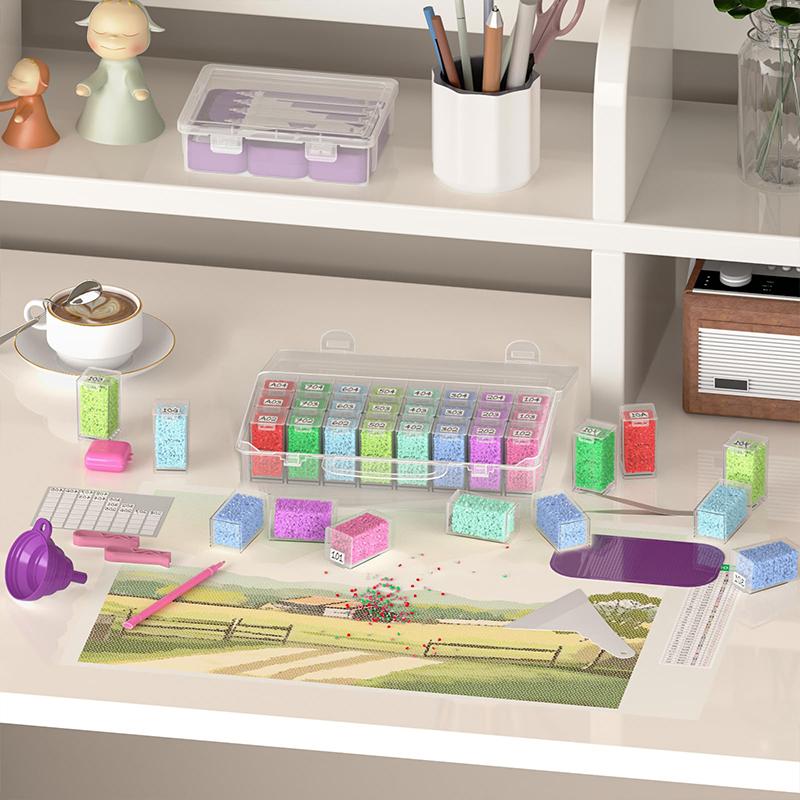 

Контейнер для хранения алмазной мозаики с 32 ячейками, Прозрачный квадратный кейс для хранения алмазной живописи, Подходит для бисера чистый