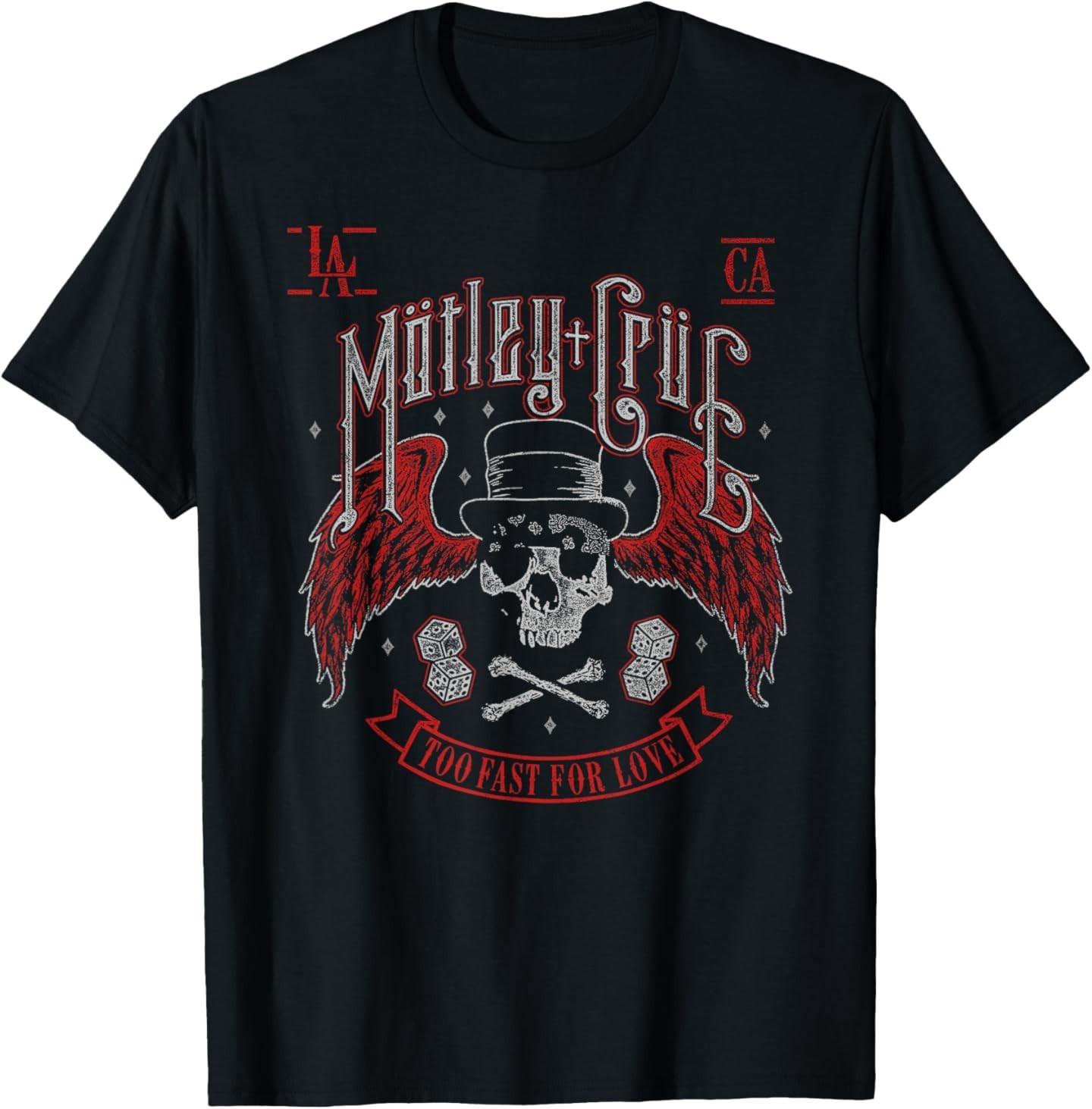 Mötley Crüe - Bikers Skull T-Shirt Mens Womens Tees Top 2XL