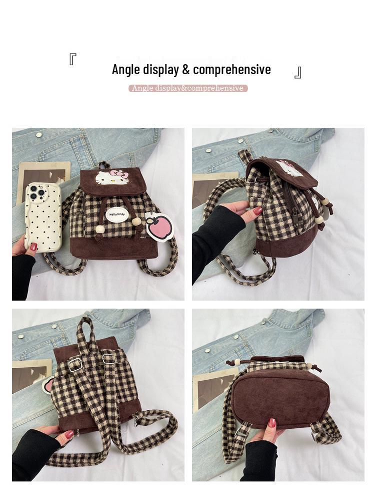 Japanese-Style Cute Kitten Mini Backpack - Autumn/Winter Fashion for Girls