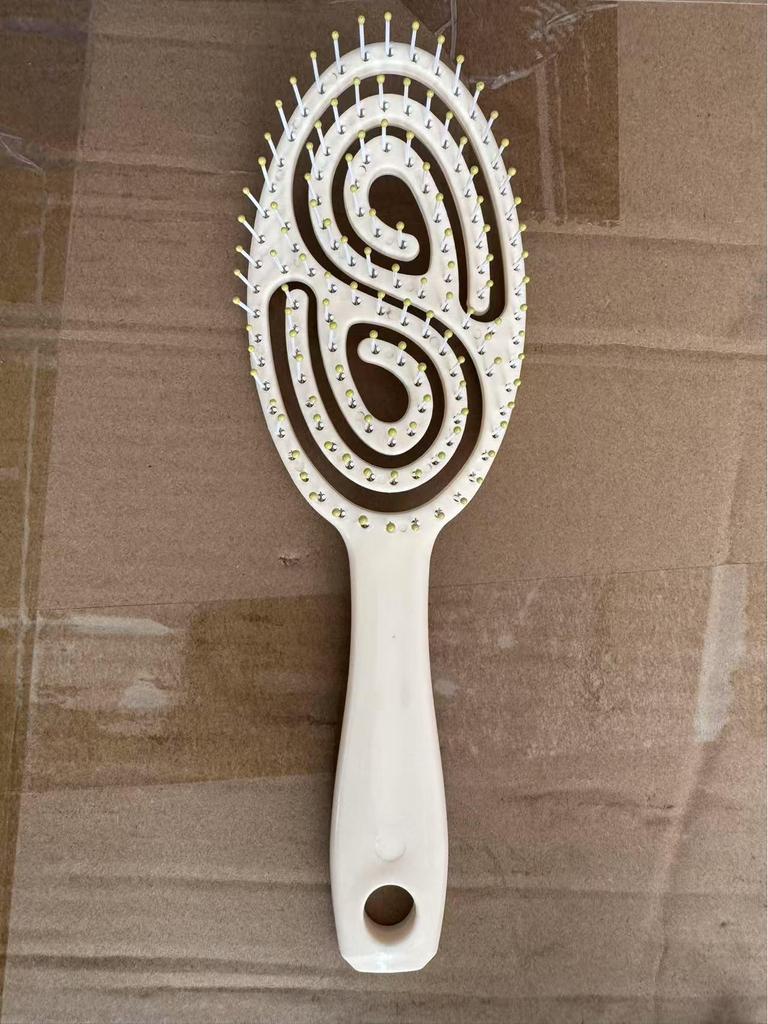 Cushion Brush 4-Piece Set: Smooth, Fluffy, and Curved Hair Styling Comb for Women - Dry/Wet Use with Massage Airbag