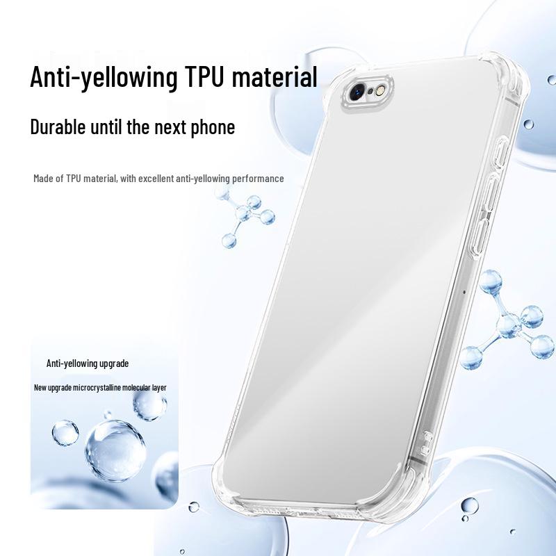 Kompatible Apple 6/6 Plus Transparente Airbag Anti-Drop TPU Hülle - Premium Gefühl, Lebendige Edition