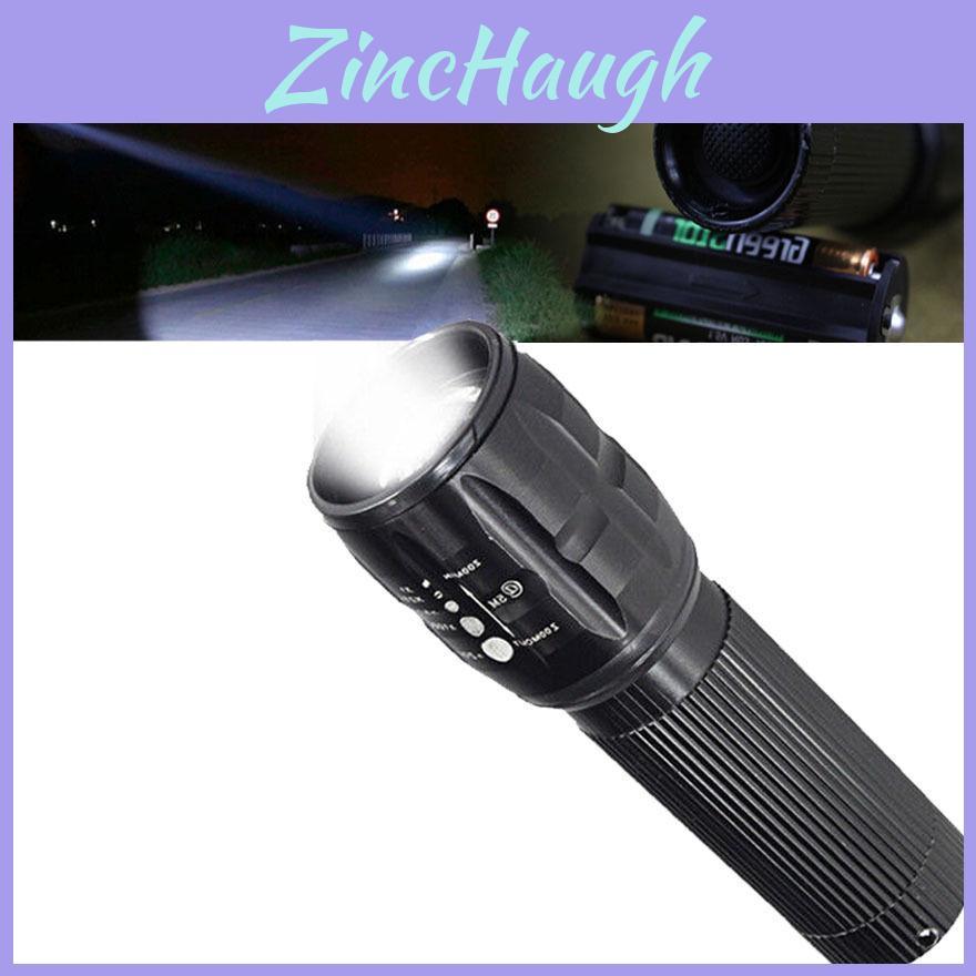 Premium Quality 5000lm Xm-l T6 Led Flashlight With Zoomable Focus And 7 Modes