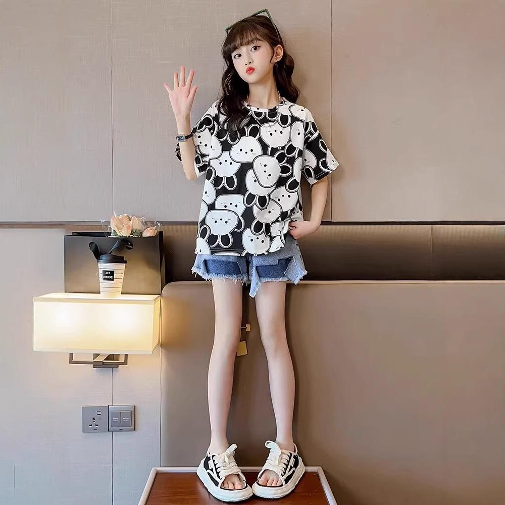 Girls Summer Short Sleeve T Shirt Lightweight Cool Feel Casual Top