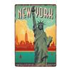 New York Kovové plakáty Vintage plechová cedule Vlajka USA Bar Pub Klub Záchod Nástěnná dekorace Domácí talíř Retro plakety 20x30 cm