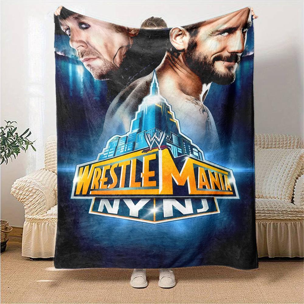 Wrestlemania Decke Bequem Groß für Bett Wohnzimmer Sofa für Alle Jahreszeiten Digitaldruck Perfektes Geschenk für Verwandte und Freunde