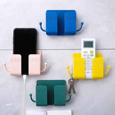 Wand montiert Aufbewahrungsbox Fernbedienung Fall Telefon Stecker Ladehalter Rack