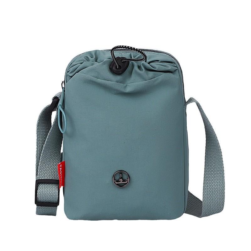 Nylon Vertical Phone Bag For Women With Drawstring Closure And Mobile Pocket