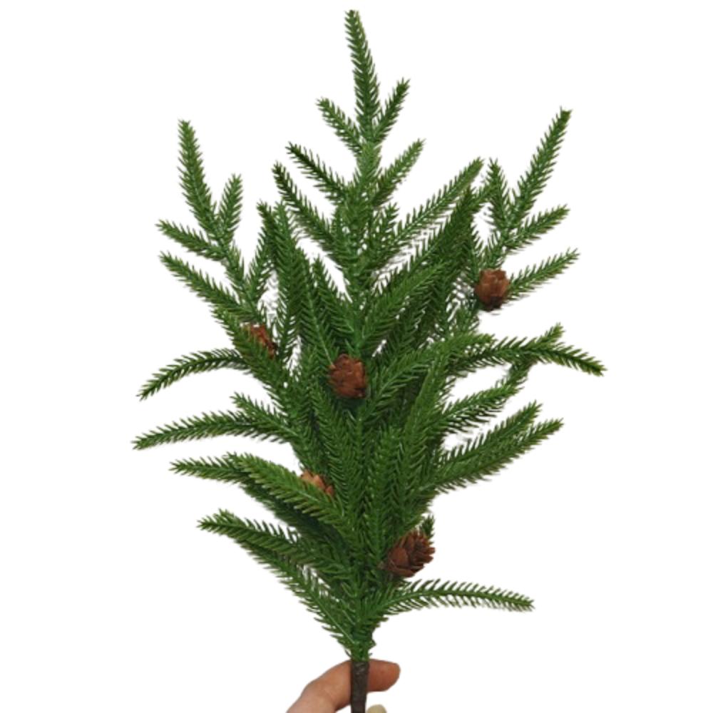 

Искусственные ветки сосновой шишки, искусственная норфолкская сосна, имитация сосновой хвои, DIY рождественский подарок 45cm with Pine Cone