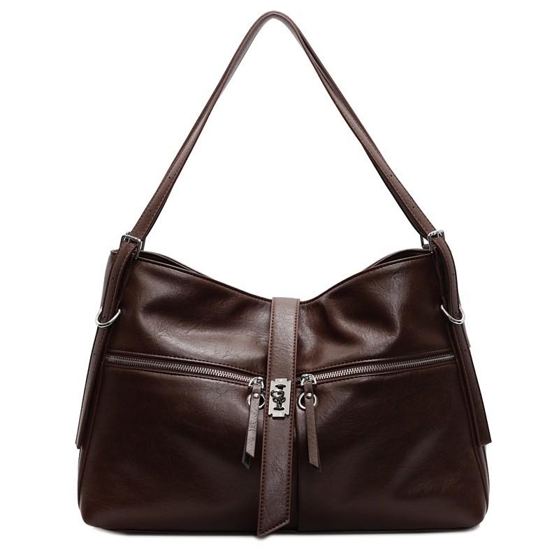 

Chic Retro Large Tote Bag For Women In Black Brown Or Coffee Stylish Versatile Design For Fall And Winter